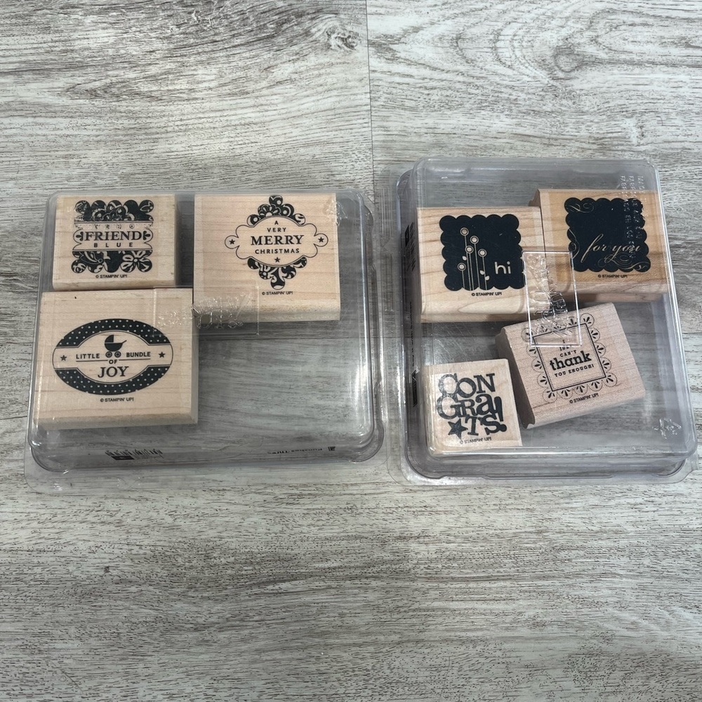 2 Sets Stampin Up punches stamps‎